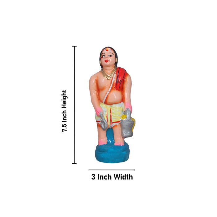 Sapadu Clay Golu Bommai Set - 7.5 x 3 Inches | Giri Golu Doll/ Navaratri Golu Bomma/Gombe/Bommai