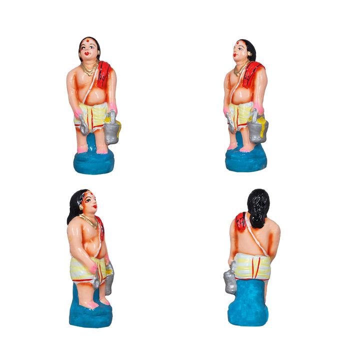 Sapadu Clay Golu Bommai Set - 7.5 x 3 Inches | Giri Golu Doll/ Navaratri Golu Bomma/Gombe/Bommai