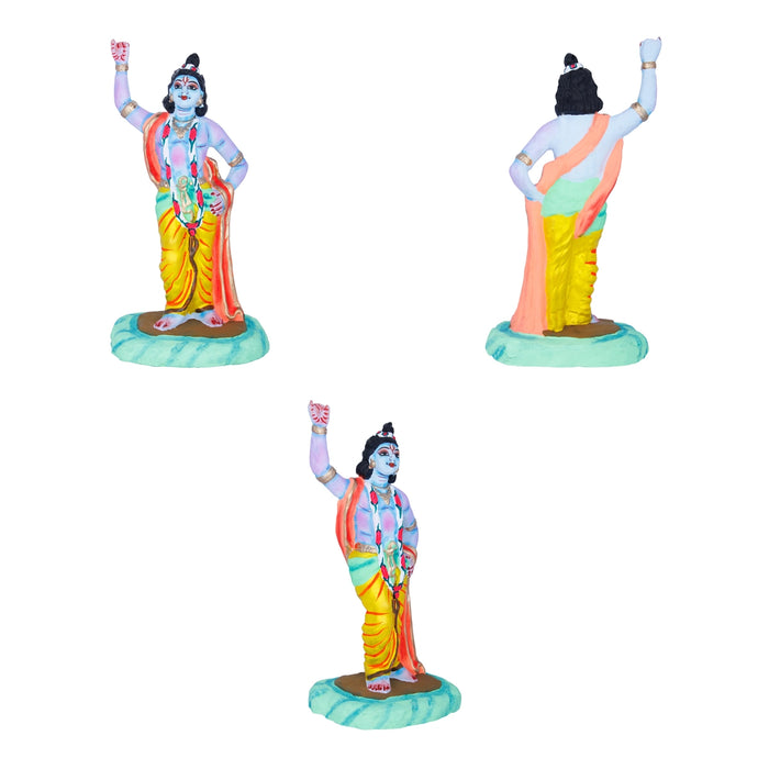 Krishna Govardhana Giri Clay Golu Bommai Set- 3 X 7.5 Inches | Navratri Gombe/Giri Golu Doll For Navaratri Decor