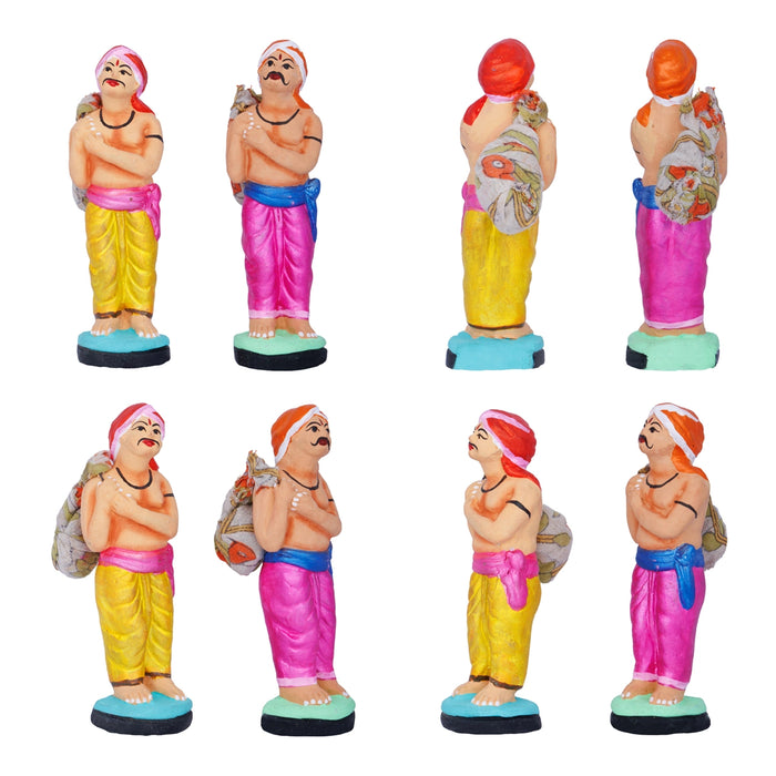 Krishna Govardhana Giri Clay Golu Bommai Set- 3 X 7.5 Inches | Navratri Gombe/Giri Golu Doll For Navaratri Decor