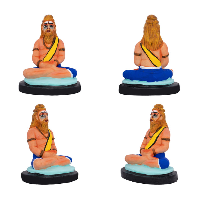 Saptarishi Clay Golu Bommai Set - 8.5 X 5 Inches | Navratri Gombe/ Giri Golu Doll For Navaratri Decor