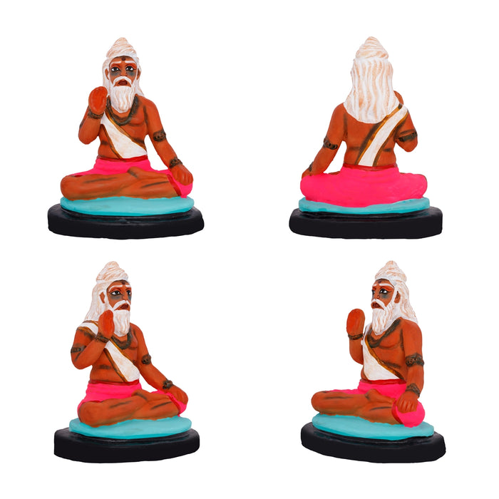 Saptarishi Clay Golu Bommai Set - 8.5 X 5 Inches | Navratri Gombe/ Giri Golu Doll For Navaratri Decor