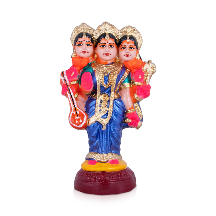 Mupperum Devi Clay Golu Bommai - 10 x 5.5 Inches | Giri Golu Doll/ Navaratri Golu Bomma/Gombe/Bommai