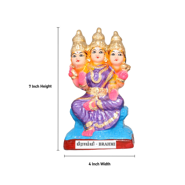 Saptha Matha Clay Golu Bommai Set - 7 x 4 Inches | Giri Golu Doll/ Navaratri Golu Bomma/Gombe/Bommai