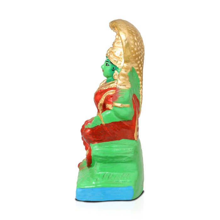 Amman Clay Golu Bommai - 8 x 4 Inches | Giri Golu Doll/ Navaratri Golu Bomma/Gombe/Bommai