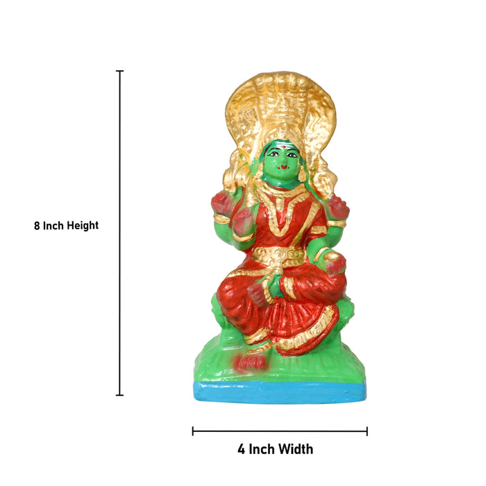 Amman Clay Golu Bommai - 8 x 4 Inches | Giri Golu Doll/ Navaratri Golu Bomma/Gombe/Bommai