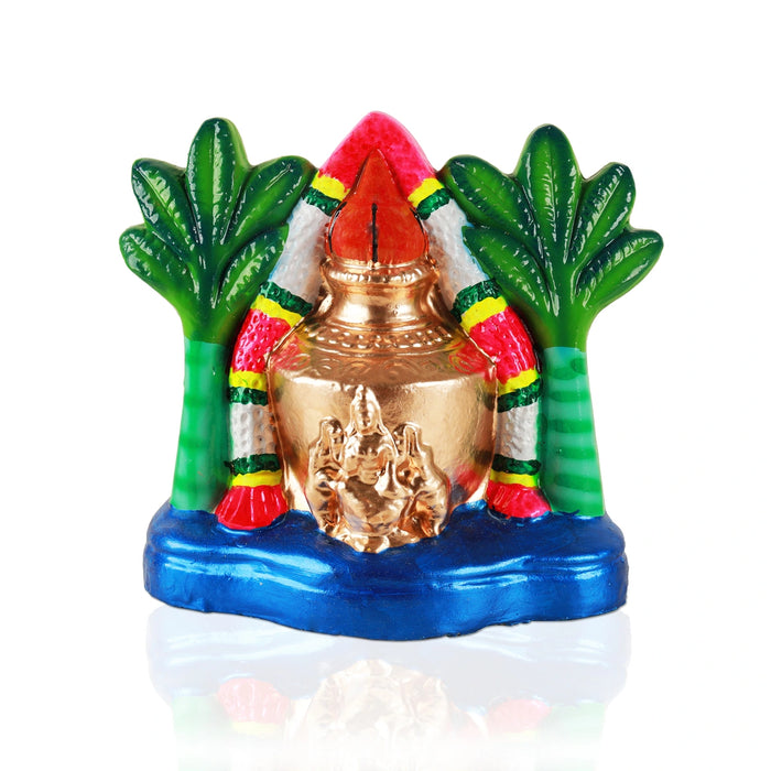 Kalasham Clay Golu Bommai - 8 X 7 Inches | Navratri Gombe/ Giri Golu Doll For Navaratri Decor