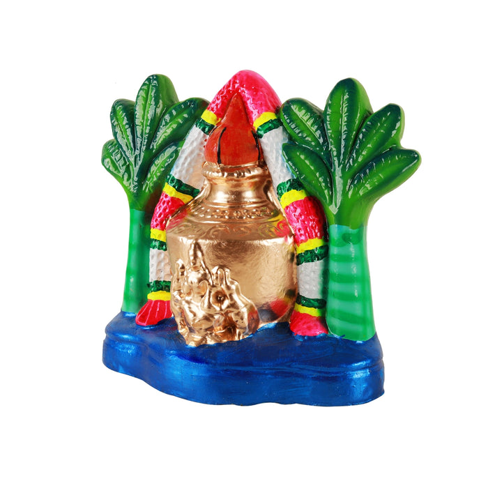 Kalasham Clay Golu Bommai - 8 X 7 Inches | Navratri Gombe/ Giri Golu Doll For Navaratri Decor