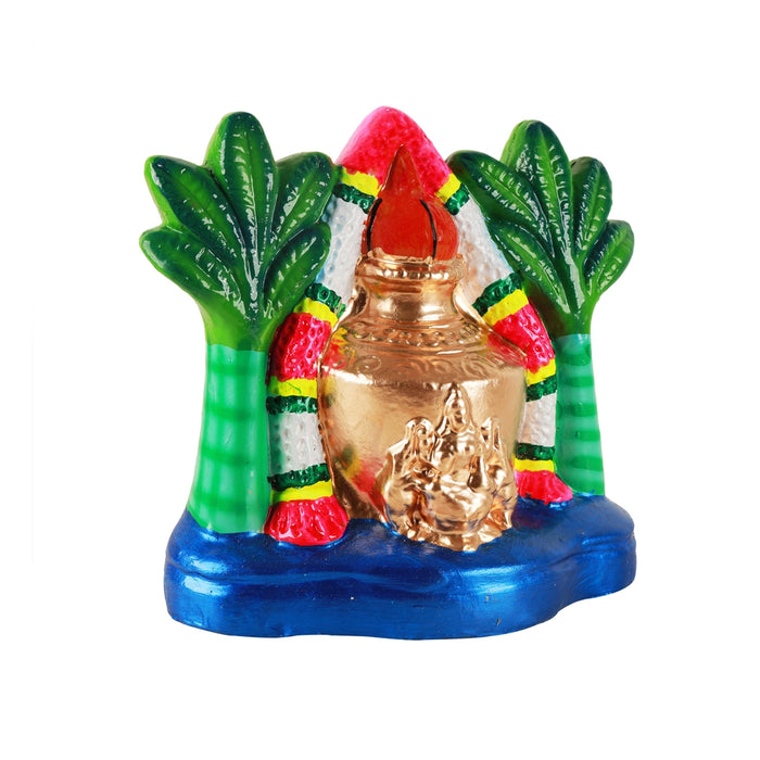 Kalasham Clay Golu Bommai - 8 X 7 Inches | Navratri Gombe/ Giri Golu Doll For Navaratri Decor