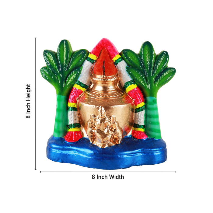 Kalasham Clay Golu Bommai - 8 X 7 Inches | Navratri Gombe/ Giri Golu Doll For Navaratri Decor