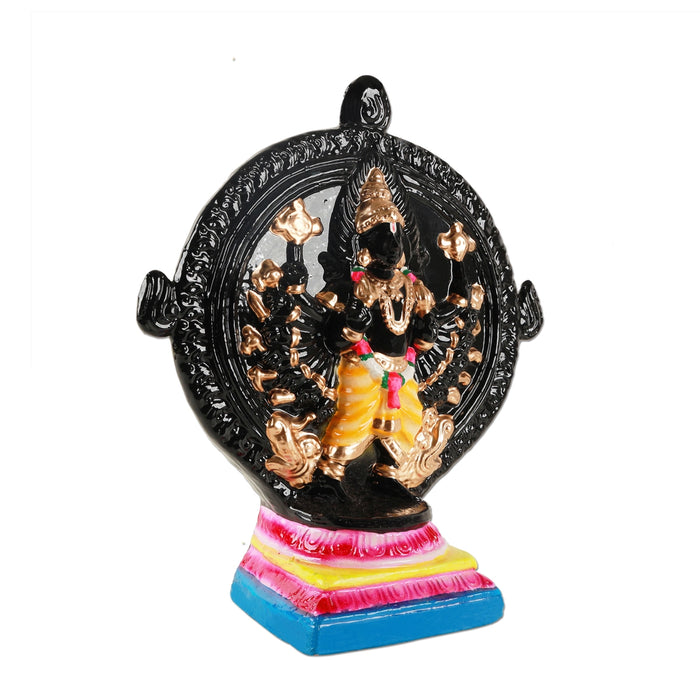 Chakrathazhwar Clay Golu Bommai - 13 x 12 Inches | Giri Golu Doll/ Navaratri Golu Bomma/Gombe/Bommai