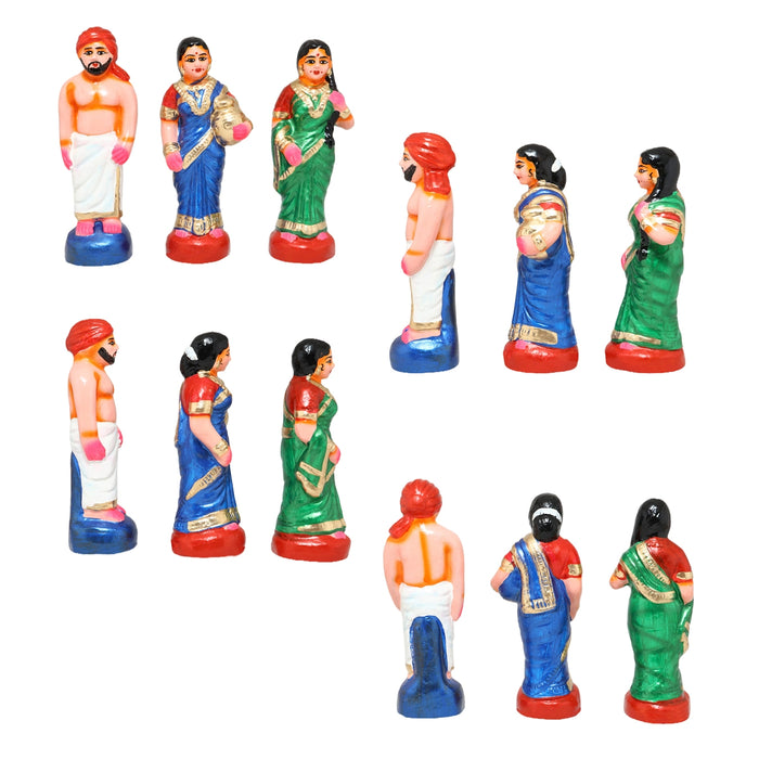 Krishna Govarthanagiri Clay Golu Bommai Set - 15 x 11.5 Inches | Giri Golu Doll/ Navaratri Golu Bomma/Gombe