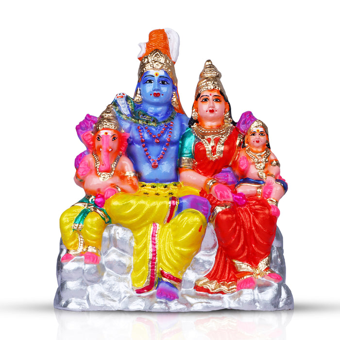 Shivan Family - 11 Inches | GiriAus  Golu Doll/ Clay/ Parvati/ Murugan/ Ganesh/ Siva/ Navratri Bommai