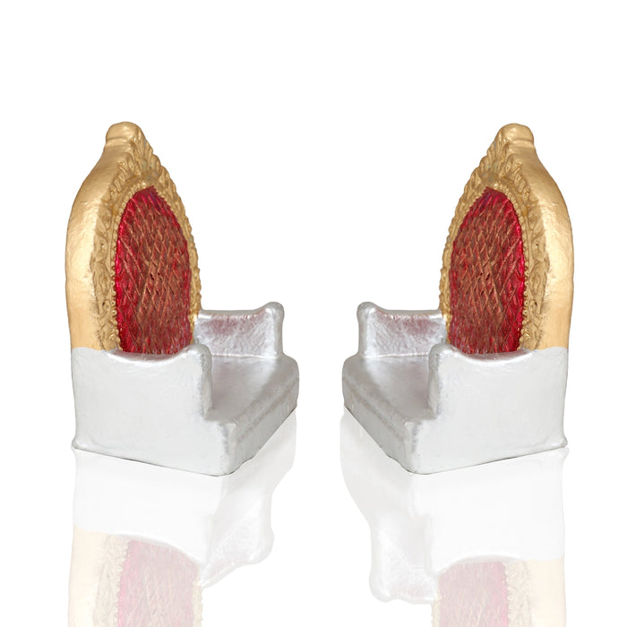 Engagement Clay Golu Bommai Set - 7.5 X 6 Inches | Navratri Gombe/ Giri Golu Doll For Navaratri Decor