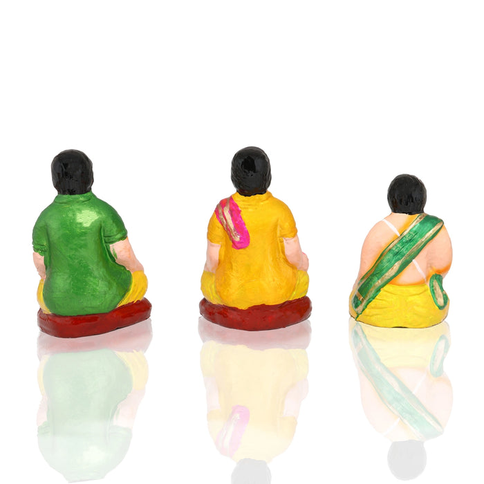 Engagement Clay Golu Bommai Set - 7.5 X 6 Inches | Navratri Gombe/ Giri Golu Doll For Navaratri Decor