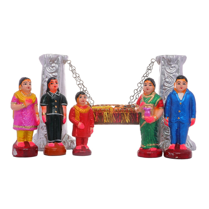 Thottathil Kuzhanthai Clay Golu Bommai Set - 8.5 x 4.5 Inches | Giri Golu Doll/ Navaratri Golu Bomma/Gombe/Bommai