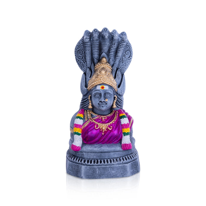 Karumariamman Statue Clay Golu Bommai - 13 X 6 Inches | Navratri Gombe/ Giri Golu Doll For Navaratri Decor