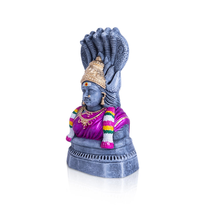Karumariamman Statue Clay Golu Bommai - 13 X 6 Inches | Navratri Gombe/ Giri Golu Doll For Navaratri Decor
