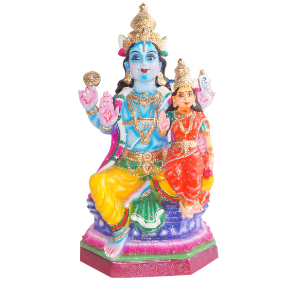 Lakshmi Narayanan - 15 Inch | GiriAus  Golu Doll/ Paper Mache/ Laxmi Vishnu/ Navratri Bommai/ Gifts