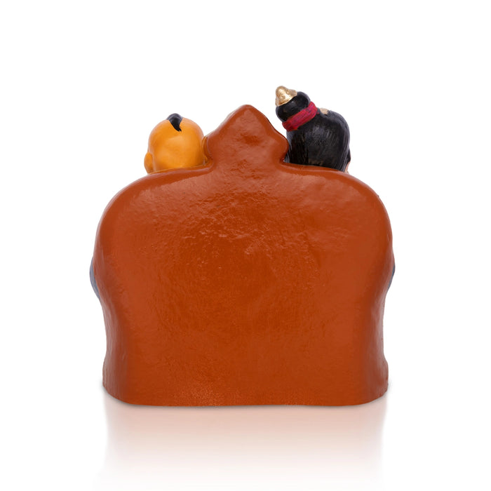 Uncle Aunty Iyer Clay Golu Bommai - 7 X 7 Inches | Navratri Gombe/ Giri Golu Doll For Navaratri Decor