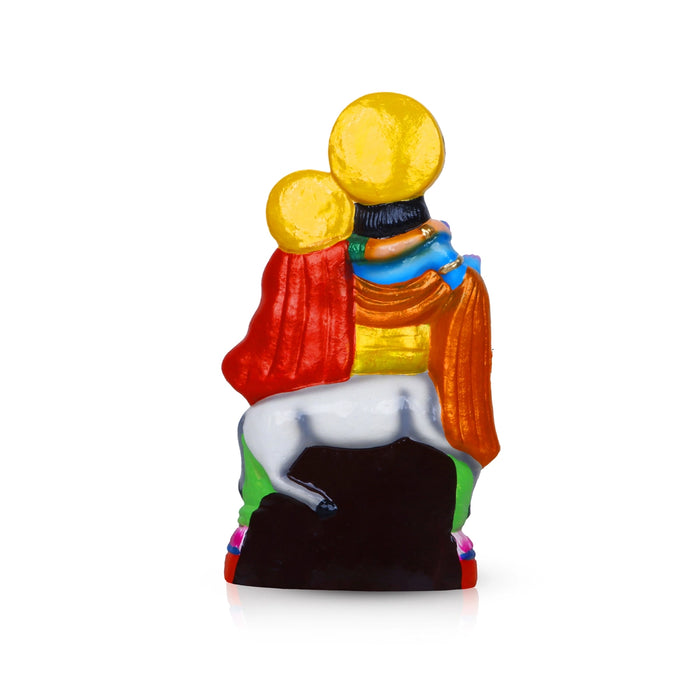 Radha Krishna Clay Golu Bommai - 10 x 6 Inches | Giri Golu Doll/ Navaratri Golu Bomma/Gombe/Bommai
