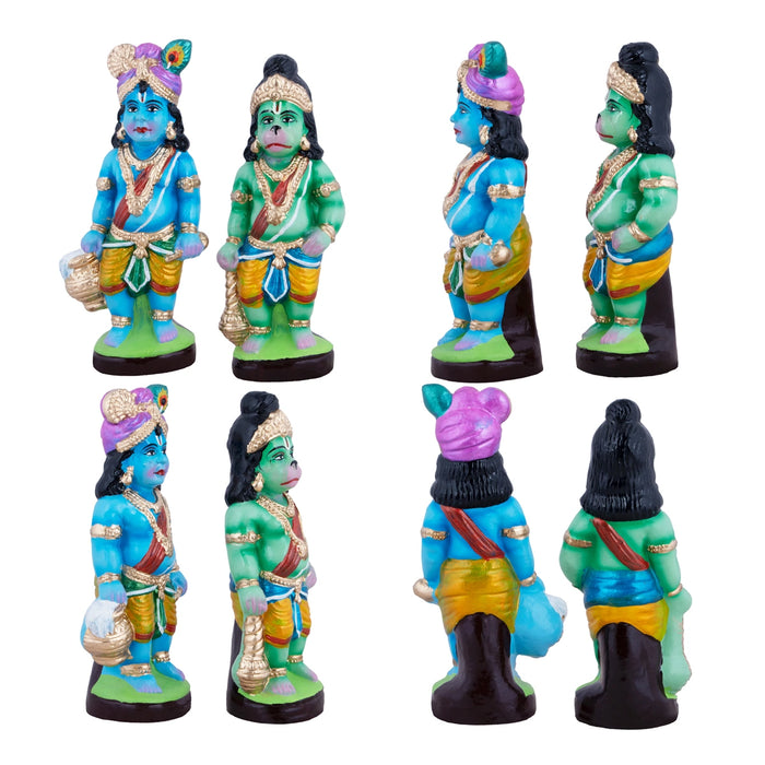 Balagar Clay Golu Bommai Set - 8 x 3 Inches | Giri Golu Doll/ Navaratri Golu Bomma/Gombe/Bommai