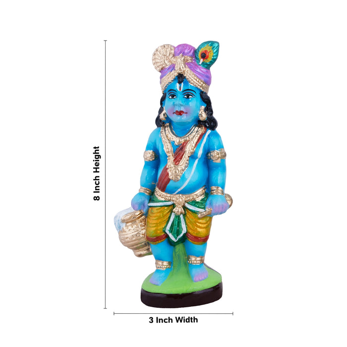 Balagar Clay Golu Bommai Set - 8 x 3 Inches | Giri Golu Doll/ Navaratri Golu Bomma/Gombe/Bommai
