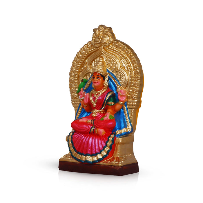 Sringeri Sharadambal Clay Golu Bommai - 10 x 6 Inches | Giri Golu Doll/ Navaratri Golu Bomma/Gombe/Bommai