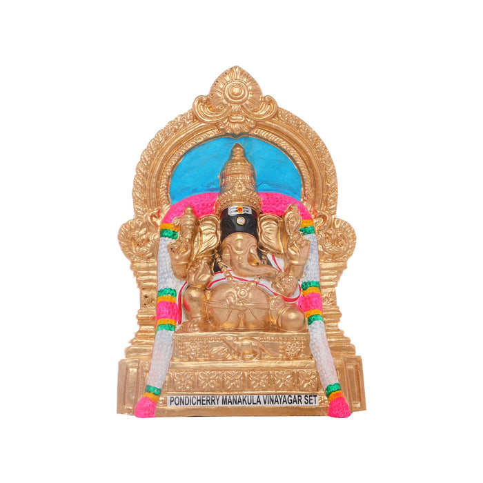 Manakula Vinayagar Clay Golu Bommai Set - 10 x 7.5 Inches | Giri Golu Doll/ Navaratri Golu Bomma/Gombe/Bommai
