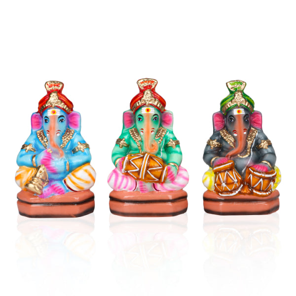 Vinayagar Vadhyam Set - 6 Inches | GiriAus Golu Doll/ Clay/ Musical Ganesha/ Navratri Bommai/ Gifts