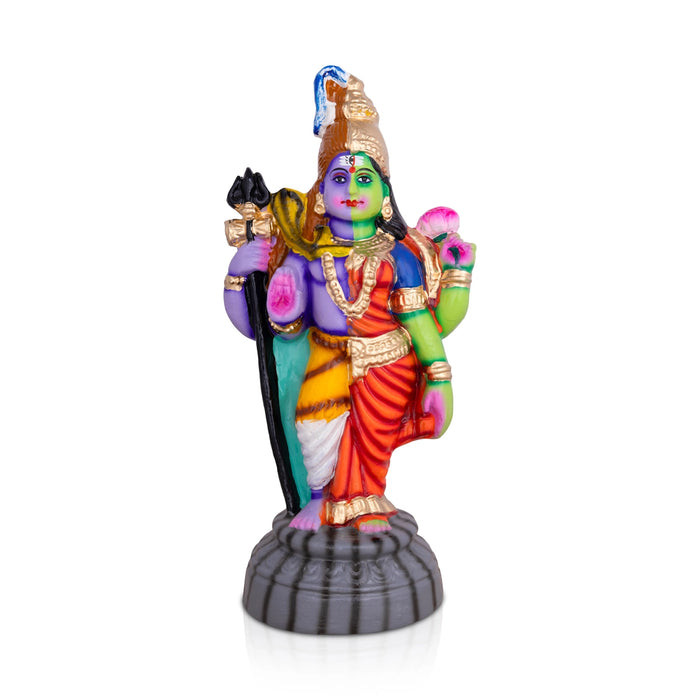 Arthanareeswarar Idol Clay Golu Bommai - 12 X 6 Inches | Navratri Gombe/ Giri Golu Doll For Navaratri Decor