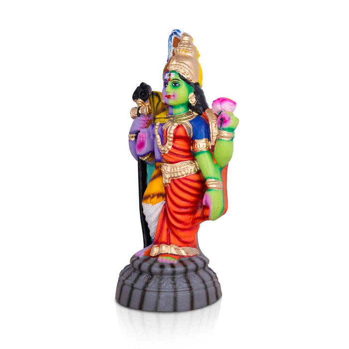 Arthanareeswarar Idol Clay Golu Bommai - 12 X 6 Inches | Navratri Gombe/ Giri Golu Doll For Navaratri Decor
