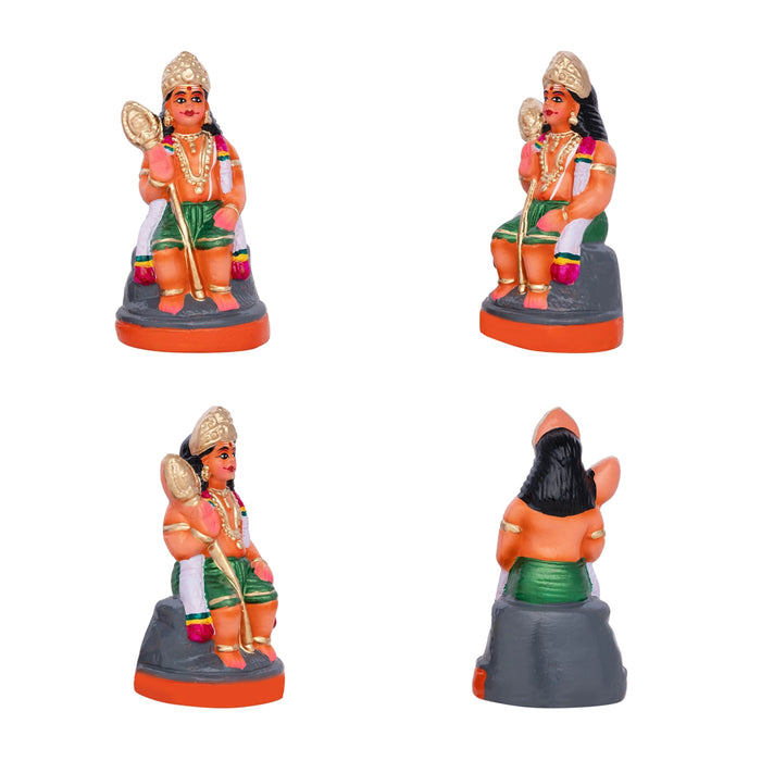 Arupadai Veedu Murugan Statue Clay Golu Bommai Set- 8X7 Inches | Navratri Gombe/Giri Golu Doll For Navaratri Decor