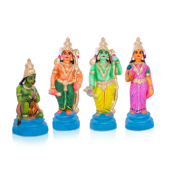 Rama Idol Clay Golu Bommai Set - 9 X 3.5 Inches | Navratri Gombe/ Giri Golu Doll For Navaratri Decor