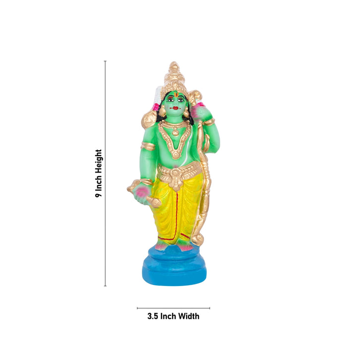 Rama Idol Clay Golu Bommai Set - 9 X 3.5 Inches | Navratri Gombe/ Giri Golu Doll For Navaratri Decor
