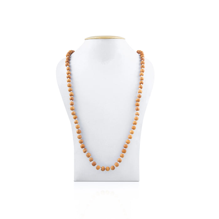 Chandan Mala With Thread Knot - 20 Inches | 8 mm/108 Beads Sandalwood Mala/ Sandalwood Mala Beads for Meditation