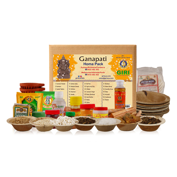 GiriAus  Ganapathy Homam Set | Pooja Pack for Hawan, Rituals