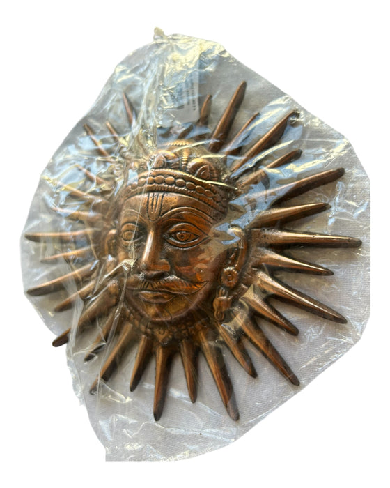 Surya Face Wall Hanging - 9 Inches | Aluminium Material | Sun Face Door Hanging for Home | 220 Gms Approx