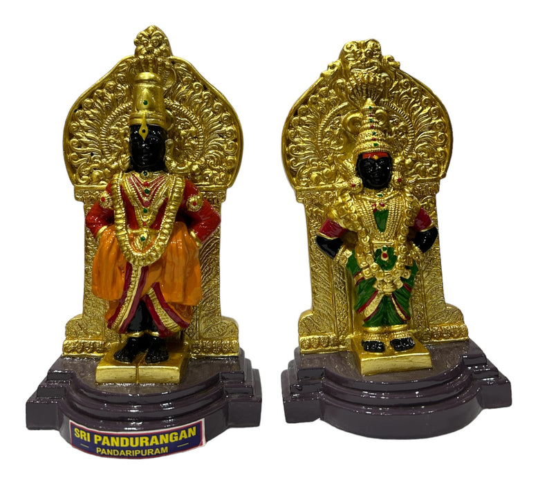 Pandurangan Rukumayee - 10 Inches | GiriAus Golu Doll/ Clay-Fiber/ Pandurangan/Rukumayee/ Navratri Bommai/ Showpiece