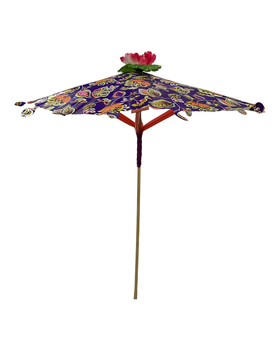 Ganesha Paper fan Umbrella - 7 Inches | Umbrella for Ganesh Idol/ Kudai/ Paper Material