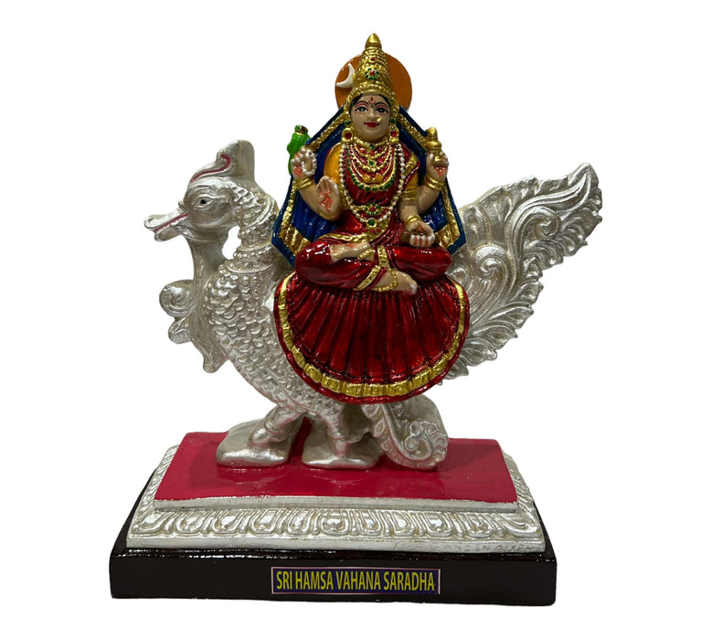 Sri Hamsa Vahana Saradha - 9.5 Inches | GiriAus Golu Doll/ Clay-Fiber/Hamsa/Vahana/Saradha/ Navratri Bommai/ Showpiece
