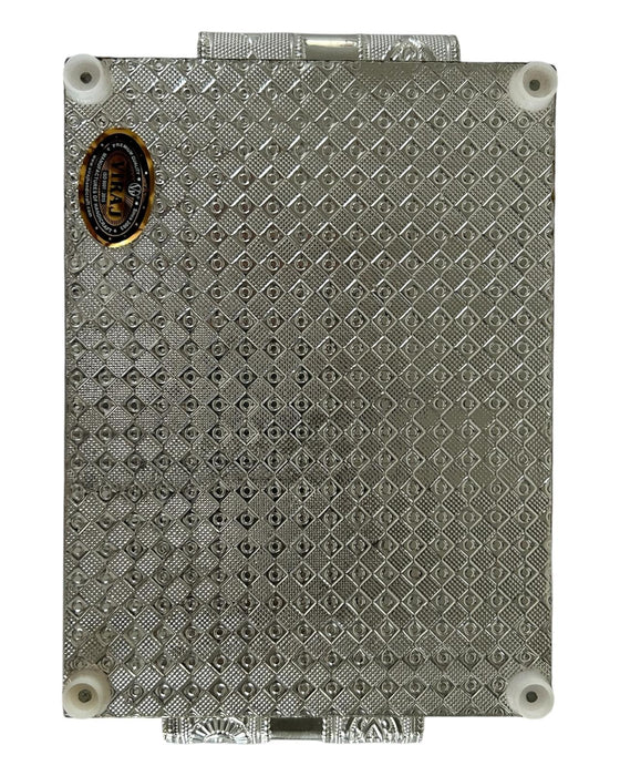 Silver/ Gold Finish Chocky Tray - 7 x 5 Inches | Serving Tray/ Pooja Thali/ Meenakari Plate for Home