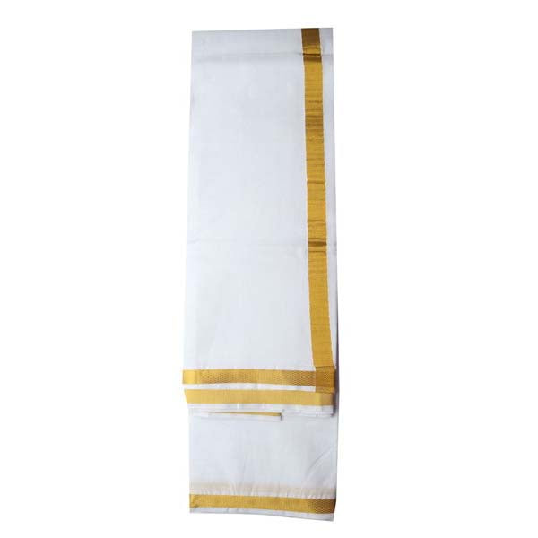 Veshti - 9 x 5 Muzham | Dhoti for Men/ White Colour