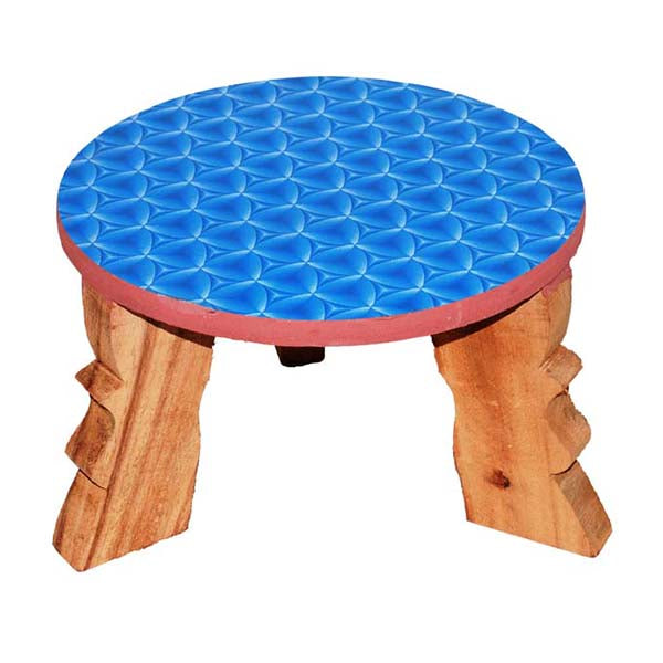 Mukkali– Wood-8 Inch | Pooja Chowki for Puja and Temple/ Patla/ Manakatti