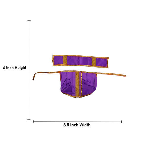 Panchakacham | Satin with Jari Border Panchakajam for Deity/ Assorted Colour