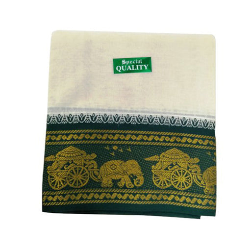 Half White Veshti - Polyster Thalapathi 9 x 5 - 1038