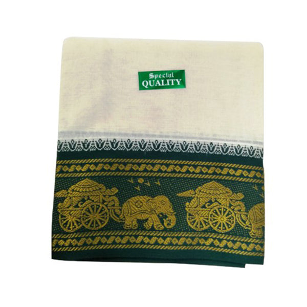 Half White Veshti - Polyster Thalapathi 9 x 5 - 1038