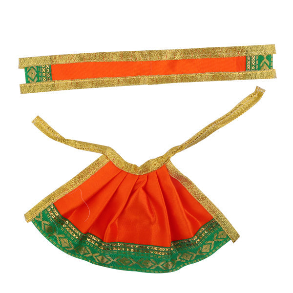 Amman Pavadai | Satin with Jari Border Mata Poshak/ Devi Vastra for Deity/ Assorted Colour