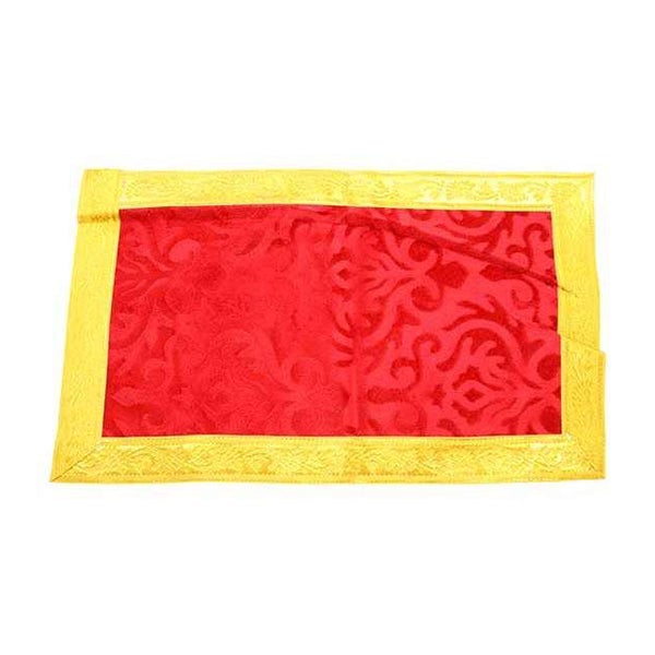 Asan Mat | Velvet Aasan Mat/ Jari Border Pooja Mat for Deity