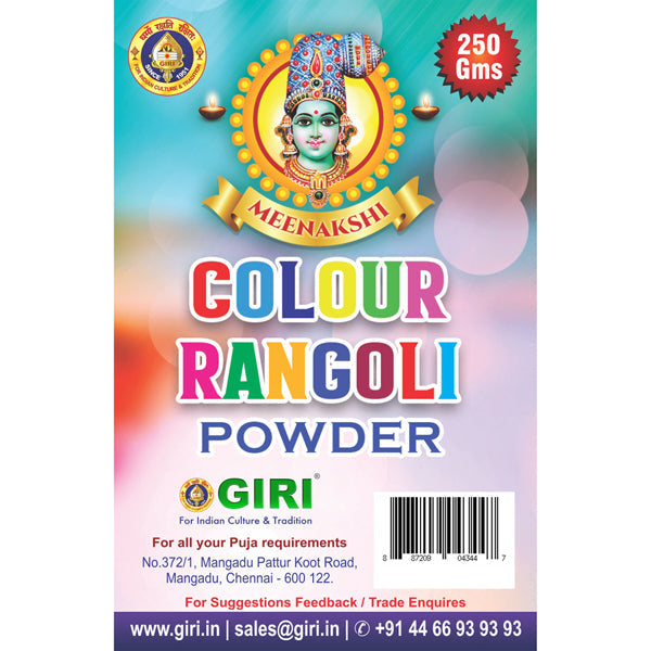 Giri Rangoli Powder - 250 Gms | Colour Kolam Powder/ Rangoli Colour Powder/ Color Kolapodi